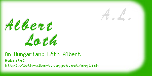 albert loth business card